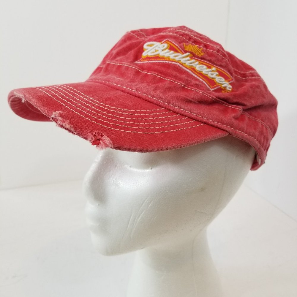 Ladies logo Budweiser scuffed bill hat snapback ballcap licensed